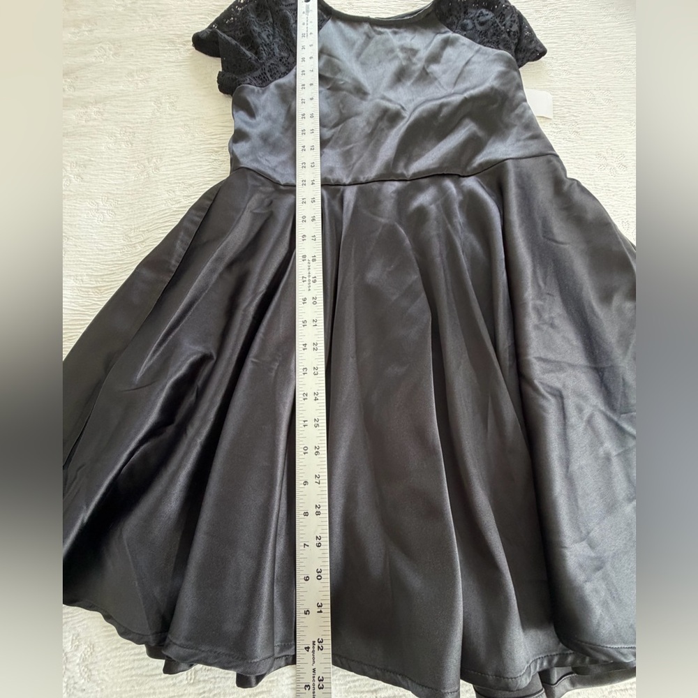 NWT Calvin Klein Girl’s Dress black satin size 14.5 - Picture 10 of 14